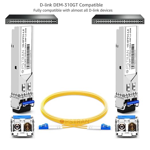 OPSTRAN 1000BASE-LX/LH SFP Optical Transceiver Module Compatible with D-Link DEM-310GT 1310nm 20km DOM Duplex LC SMF