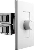 OSD Audio 300W Sleek, Modern, Minimalist Design in Wall Volume Control, Rotary Knob White Impedance Matching SLK300