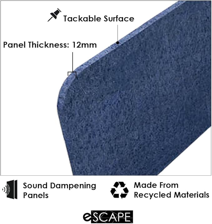 Escape Acoustic Wall Art | Matrix Design | Suspended Sound Proofing Panels | Eco-Friendly Recycled Material | 48X30 | Green