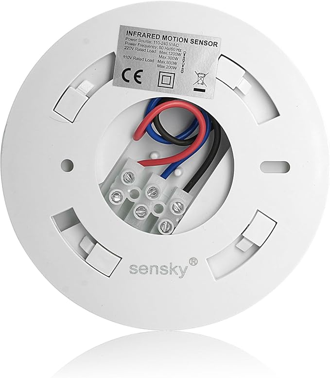 Sensky 360 Degree Ceiling Mount Occupancy Sensor, 110-240V PIR Motion Sensor Switch, High Sensitive Movement Detector Light Switch, Neutral Required(Max Detection Distance: 6 m)