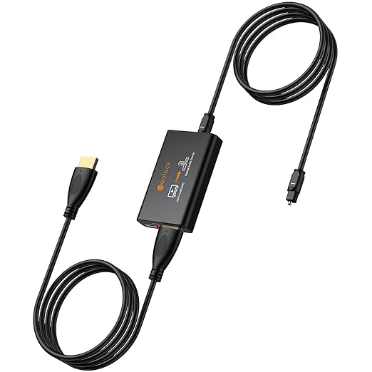 Neoteck ARC/eARC Audio Extractor, HDMI ACR Audio to Optical Extractor with Supports PCM 2.0, Dolby 5.1, DTS 5.1, 24bit/192kHz, Plug and Play, Suitable for TV, Home Cinema & Legacy Audio Systems