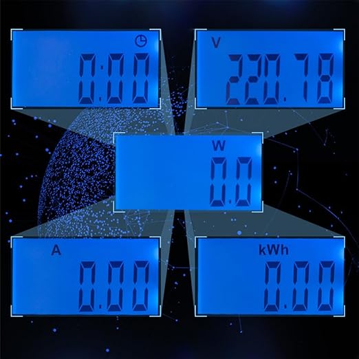SagaSave AC Multimeter, 80-260V 100A Digital LCD HD Display Multi-Function Power Monitor, Display Power Monitor