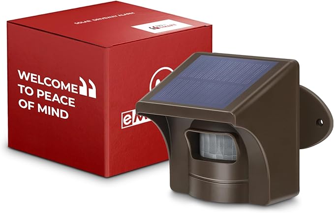 eMACROS Safeguard-Ultra Solar Driveway Alarm with App,1/2 Mile Range, Weatherproof Home Security System(Single Sensor)