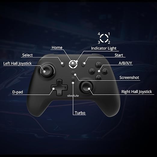 C6 Wireless PC Controller, Bluetooth Game Controller- 1000Hz Polling Rate- Hall Effect Joystick for Windows PC, Nintendo Switch, Switch 2, Steam Deck, Android TV/Mobile, iOS, MAC &Tesla Vibration Turbo