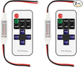 RGBZONE 2 Pack RF Wireless Remote Controller, DC5V-DC24V Single Color 5050 3528 5630 LED Strip Lights, Dimmer Controller Brightness & Effect Mode, RF Wireless Remote Control