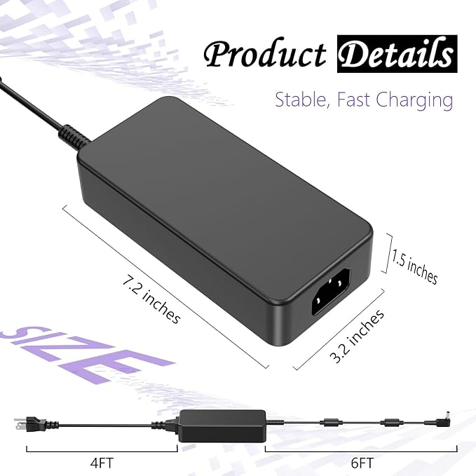 280W 14.36A 19.5V AC Charger for Acer Predator Helios 300 PH315-55 PH315-52 PH317-56 Nitro 16 AN16-51 Nitro 5 AN515-46 AN515-58 ADP280DB B A21-280P1A Laptop Power Adapter Supply Cord