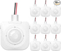 EverElectrix Ceiling Occupancy Motion Sensor, Passive Infrared Technology, High Bay Fixture Mount 360 Degree, Hard-Wired, 120-277 VAC, Commercial/Industrial Grade, 10-Pack