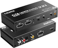 PERESAL HDMI Switch eARC Audio Extractor, 4K@60hz HDMI Audio Splitter with Remote, Support 7.1 Channel Audio/Optical Toslink SPDIF/Coaxial Converter HDR