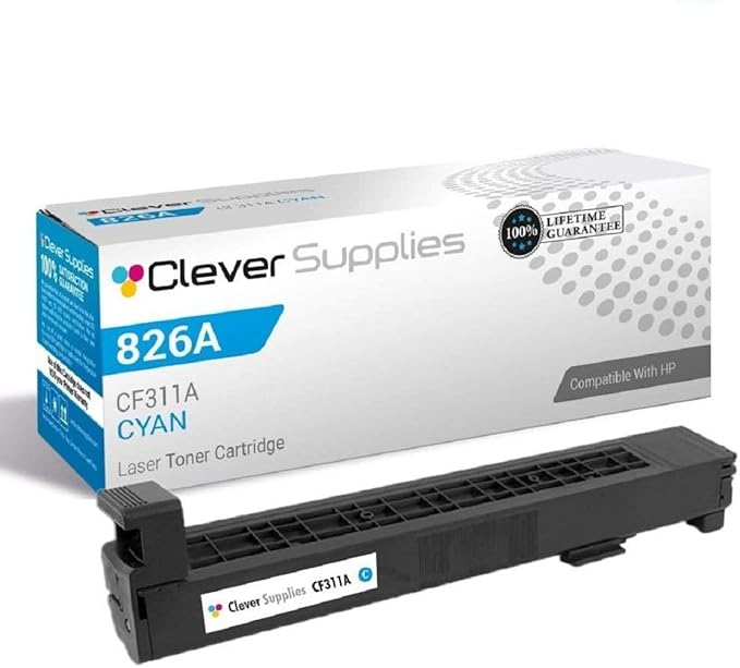 CS Replacement Toner Cartridge Compatible with HP 826A CF311A Cyan M855dn M855x+ M855xh