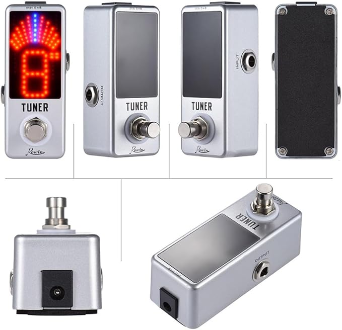 Rowin High Precision Guitar Chromatic Tuner Pedal Ture Bypass