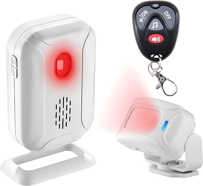 GREENCYCLE Door Sensor Chime, Motion Sensor Door Bells Chimes for Business, Doorbell Chime Motion Remote, Operating Range 918ft, 36Songs, 4Volume Levels, 5Modes, 1Receiver 1Motion Sensor 1Remote