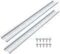 2 Piece VAMRONE Aluminum DIN Rails, 12 Inch Long, 35mm Wide, 7.5mm High, Top Hat Slotted DIN Rail with RoHS, Extra Premium Screws Included for Hardware Components Mounting