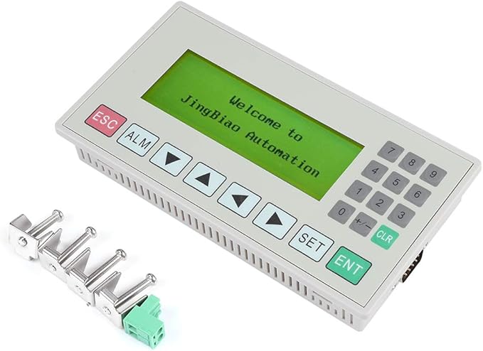 Jectse OP320-A Text Display,Small Man-Machine Interface 3.7 inches LCD Screen HMI Support S485/RS232 Intelligent Controller with Communication Port