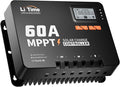 LiTime 60 Amp MPPT 12V/24V/36V/48V/Auto DC Input Solar Charge Controller is Equipped a Built- in Bluetooth Module, with Parameter Adjustable LCD Display LED Indicators Solar Panel