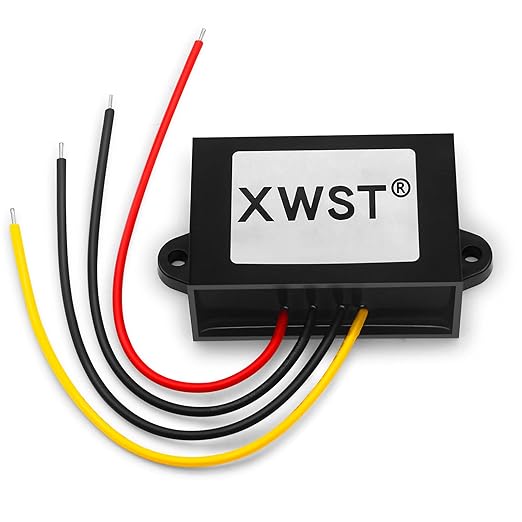 DC DC Stabilizer 9V-36V to 12V Boost Buck Converter 2A 24W Waterproof Automatic Voltage Regulator 12V Volt Transformer Module for Golf Cart Car Audio Solar Power System LCD TV LED Display Screen