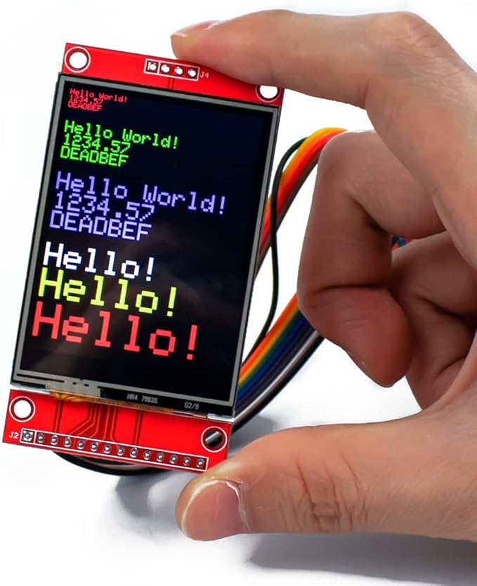 Hosyond 2.4 Inches TFT LCD Touch Screen Shield Display Module 320x240 SPI Serial ILI9341 with Touch Pen Compatible with Arduino R3/Mega2560 Development Board