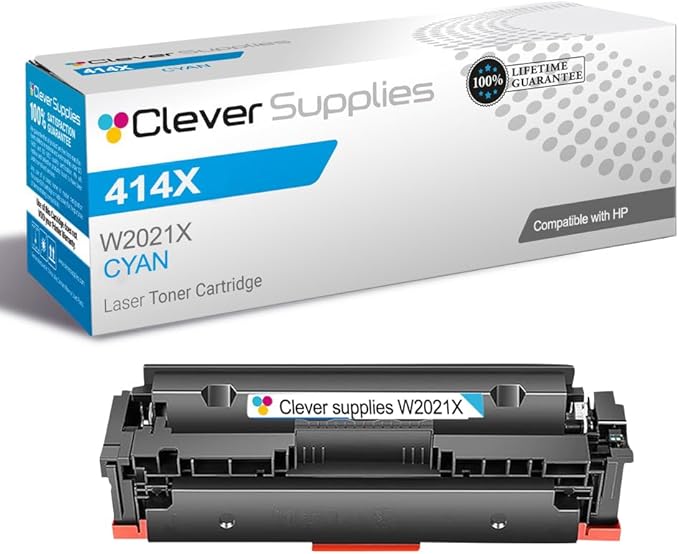 CS Replacement Compatible with HP 414X Toner Cartridge W2021X to use with Color Pro M479fdw M479fdn M479 MFP M454dw Color Enterprise M455dn MFP M480f (Cyan, 1-Pack)