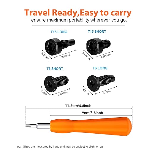 Replacement Screws for Doorbell - Orange Screwdriver T6 T15 & + 20Pcs Screws for Doorbell 2nd Gen & Pro