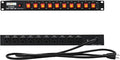 ThePoEstore 10-Outlet 1U Rack Mount Power Strip - Surge Protector, Features 10 Front Switches with LED Light - Ideal, w/ 6 ft Cord for Network Server Racks and Cabinets