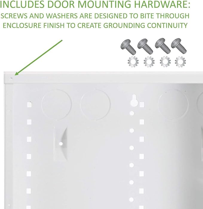 On-Q 28" Structured Media Enclosure with Hinged Cover Lock, 20 Gauge CRS, Flush or Surface Mount