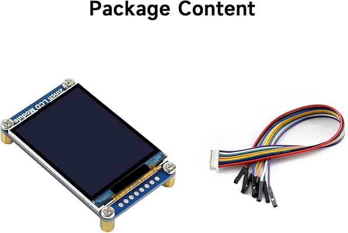 Waveshare 2inch LCD Display Module, Compatible with Raspberry Pi/Pi zero/Arduino/Esp32, with ST7789 Driver, 262K Color, IPS Screen, 240×320 Resolution, SPI Interface