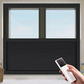 LEXEN Smart Bottom Up Honeycomb Shades - WiFi Enabled Motorized Cellular Blinds Compatible with Alexa/Google Home Easy Install Blackout Honeycomb Blinds with Aluminum Frame Customize Size-Black