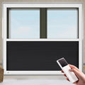 LEXEN Smart Bottom Up Honeycomb Shades WiFi Enabled Motorized Cellular Blinds Works with Alexa/Google Home Easy Install Blackout Honeycomb Blinds with Aluminum Frame Customize Size-Black(White Frame)