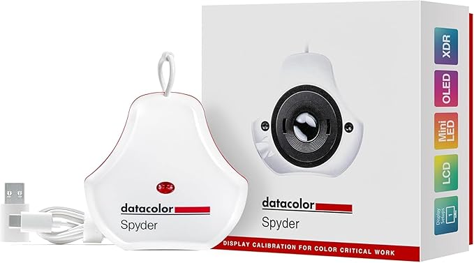 datacolor Spyder - Monitor Calibrator for Graphic Designers, Photographers, and Content Creators, Shows You True Colors, Works on OLED Monitors & LED Screens, Easy-to-Use Color Calibration Tool