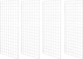 NEESEEYEE Heavy Duty Commercial Grade Gridwall Panels – Grid Panel for Any Retail Display, 2’ Width x 5’ Height, 4 Gridwall Panels Per Carton (White Finish)