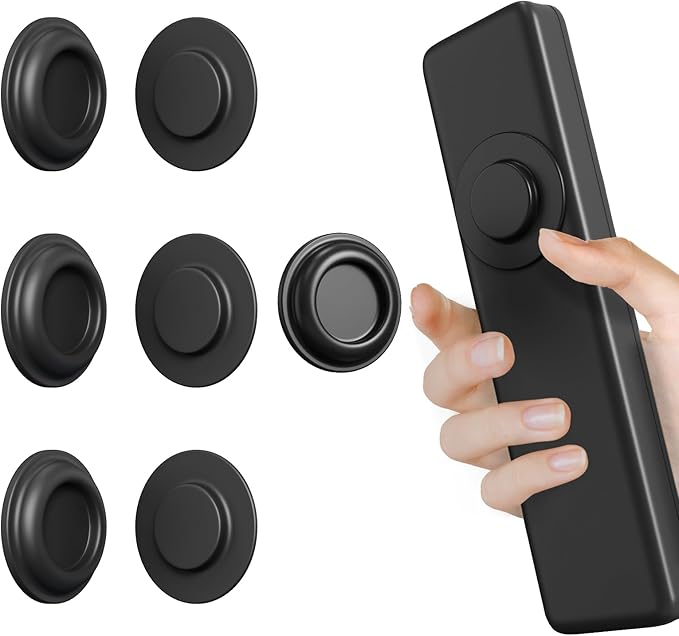 Vaszu Remote Control Holder Magnetic Wall Mount Self-Adhesive, 6 Pack Upgraded Silicone Remote Organizer Storage 360° Rotation Wall Holder for Home Office TV, Fan and Air Conditioner Remote Control