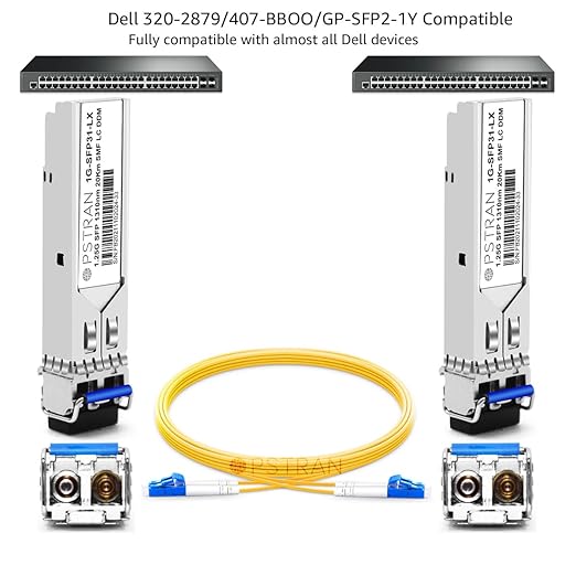 OPSTRAN 1000BASE-LX/LH SFP Optical Transceiver Module Compatible with Dell 320-2879 407-BBOO GP-SFP2-1Y 1310nm 20km DOM Duplex LC SMF