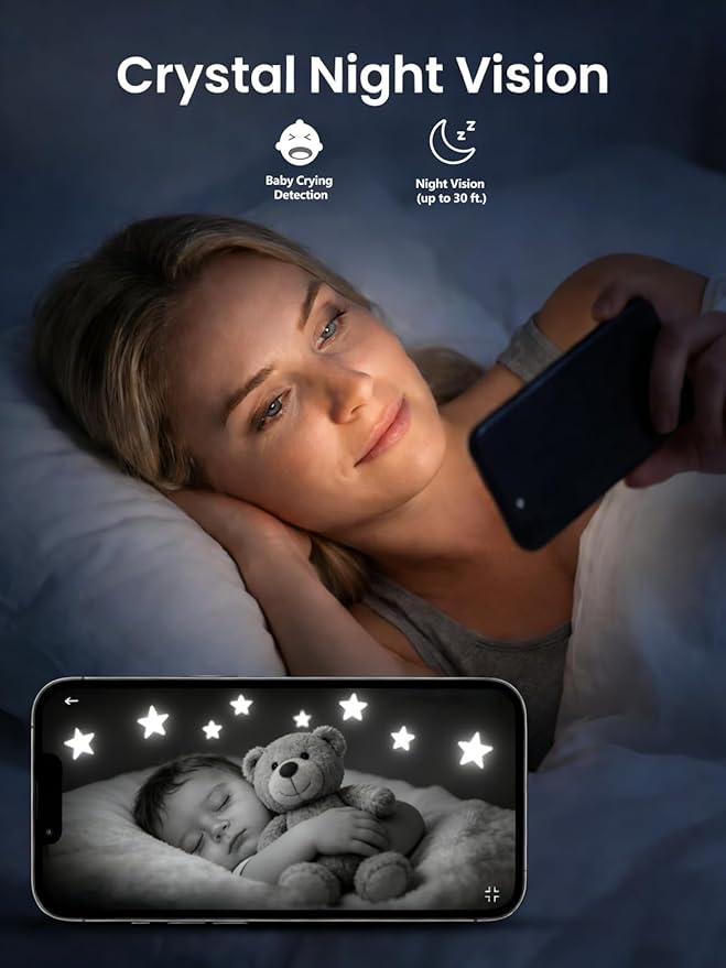 YYSY 2K 2.4G&5G Indoor Security Camera, 2 Packs Pet/Dog/Baby Security Camera with Phone App, 360° Pan-Tilt WiFi Cameras for Home Security, 2-Way Audio, Night Vision, Auto-Tracking, Privacy Mode