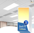 CycevSun 2x4 LED Flat Panel Light for Drop Ceiling, 0-10V Dimmable, 30/40/50W Selectable, 3000K 4000K 5000K Switchable, 120-277V, ETL Listed, 12 Pack