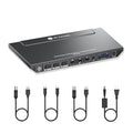 AV Access Docking Station KVM Switch 1 Laptop & 2 Desktop PCs, Dual 4K@60Hz Monitors, EDID Emulation, 100W USB-C Charging, Gigabit Ethernet,High Refresh Rates,Ideal for Gaming, Office & Creative Work