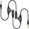PChero 3.5mm Headphone Extension Cables, 2pcs 3.5mm Male to Female Stereo Audio Extension Cord with Volume Adjustment Control for Smartphone Tablets MP3 Players - 10inch