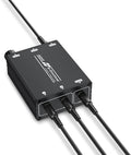 3.5mm Stereo Audio Switcher (2 in 2 Output / 2 in 2 Output) with 3.5mm Audio Cable, 2 Ports AUX Audio Speaker Selector for PC Mobile Laptop Headphones