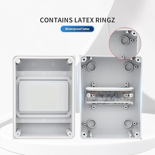 MOLLOM 5 Way Circuit Breaker MCB Distribution Protection Box with DIN Rail, IP65 Waterproof,for Indoor and Outdoor