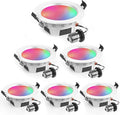 VANANCE 4" Smart Recessed Lighting 6 Pack, Dimmable, Multicolorred, 2700K~6500K, CRI80+, Color Changing Retrofit Bluetooth Mesh LED Ceiling Light, 4 Inch RGB Canless LED Downlight