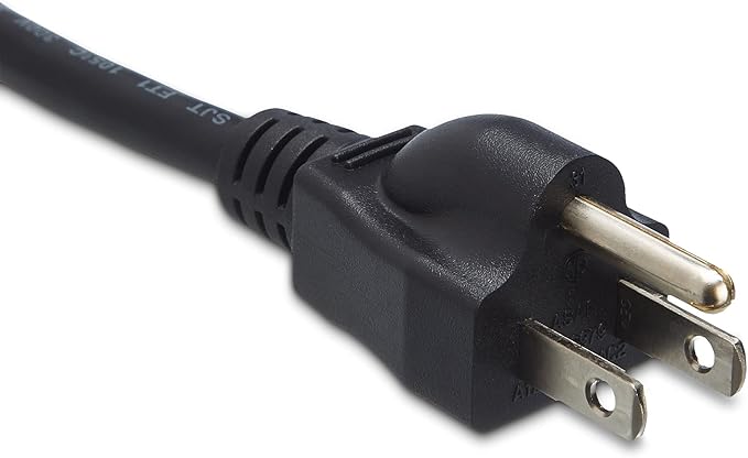 Amazon Basics Computer Monitor TV Replacement Power Cord, 6 ft, 32 count (Pack of 1), Black