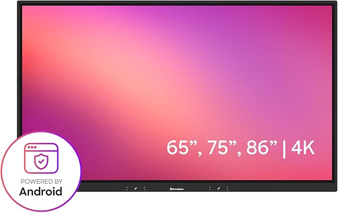 Promethean ActivPanel LE 75” High Specification Digital Whiteboard, 4K UHD, Interactive Display, Android OS, EDLA Certified, 3 Year Onsite Support