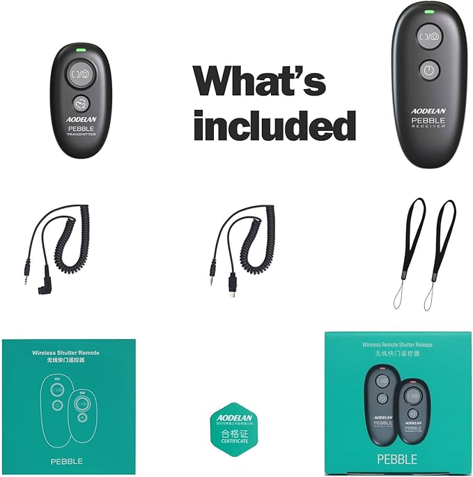 AODELAN Camera Remote Control | Wireless Shutter Release | for Sony a5100 a6000 a6300 a5000 a7 III a7 II a7 a7R III a9 RX100 RX10M2 | Replaces Sony RM-L1AM and RM-SPR1