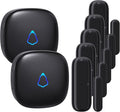 Door Chime, METAK Wireless Door Open Contact Sensor Alarm with 500 FT Range, 58 Chimes and 5 Volume Levels for Business/Store/Home/Office When Entering, 5 Transmitters + 2 Plug-in Receivers
