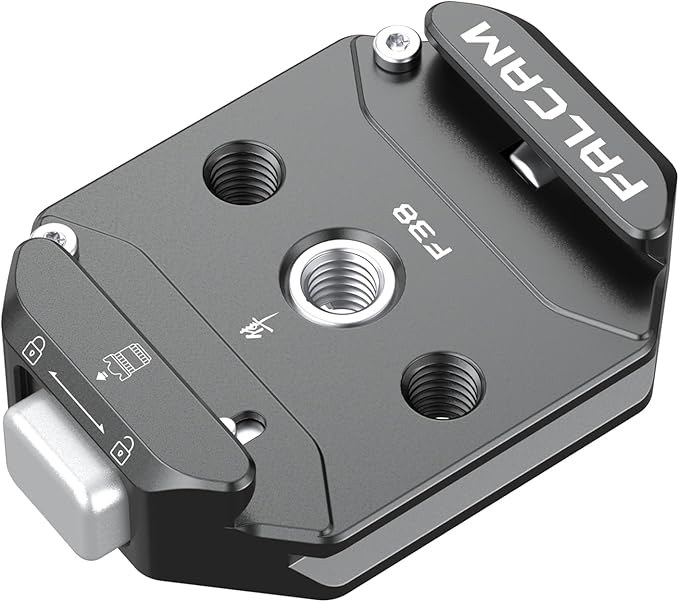 FALCAM F38 Quick Release Base V2, Quick Release System, Base with 1/4" and 3/8" Screw Thread for Tripod, Monopod, Stabilizer, Slider - 3364
