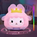 Baby Sound Machine, 20 Soothing Sounds White Nosie for Sleeping, Rechargeable Night Light with Speaker, 3 Brightness Levels Remote and Tap Control, Nursey Lamp for Baby, Kids Bed Room (Bunny)