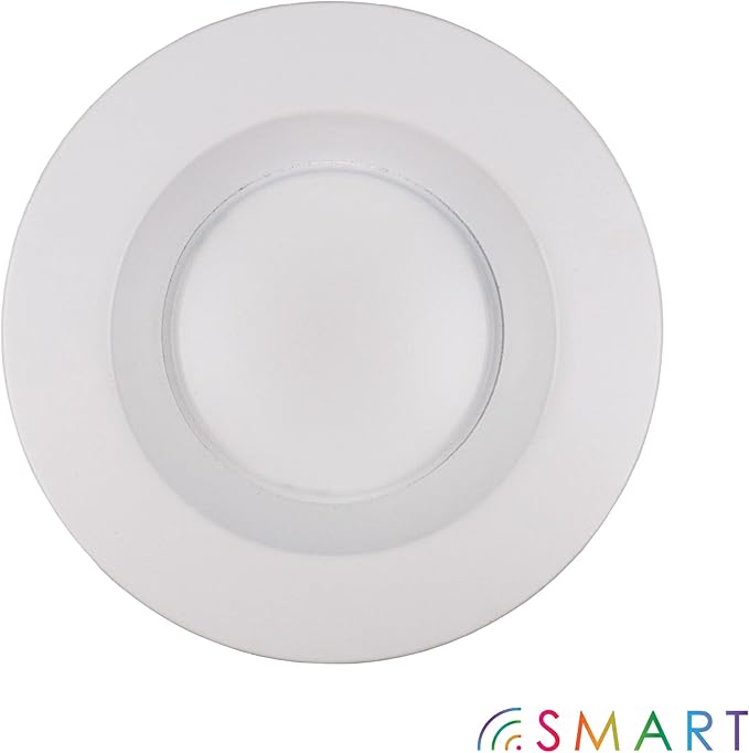 CLEANLIFE 2-Pack Smart LED Recessed Lighting Retrofit Downlight RGB + Tunable White Color Changing Bluetooth + WiFi Dimmable LED Can Lights Fits 5 and 6 inch - 12W, 65W Equivalent, App Enabled