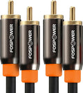 FosPower Digital Audio Coaxial Cable [24K Gold Plated Connectors] Premium S/PDIF RCA Male to RCA Male for Home Theater, HDTV, Subwoofer, Hi-Fi Systems - 3ft/2Pack