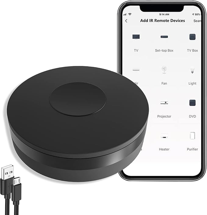 SENCKIT WiFi Smart Remote Controller Smart Home IR Universal Remote Blaster, One for All Control TV DVD AUD Fan Air Conditioner etc, Compatible with Alexa and Google Home