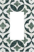 Bvtewkhz Green Luxury Modern Cubic Marble 1 Gang Single Rocker Decorative Light Switch Covers Electrical Faceplate Switch Plates for Bathroom Kitchen Home