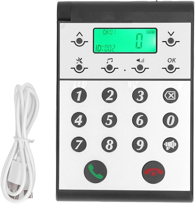 Eujgoov 1000m Distance Wireless Intercom Phone Hands Intercom System Intelligent Networking for Home, Business Office, Classroom, Telephone Audio (Black)