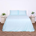 THE LAD COLLECTIVE 3.0 California King Bedding Set - 4-Piece Bedset w/Fitted Sheet, Top Sheet & 2 Standard Pillowcases [Duvet Not Included] - Bamboo-Cotton - Riviera Collection Light Blue
